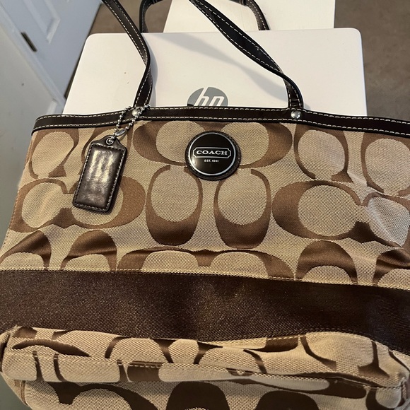Brown Canvas Coach Tote - Picture 8 of 8